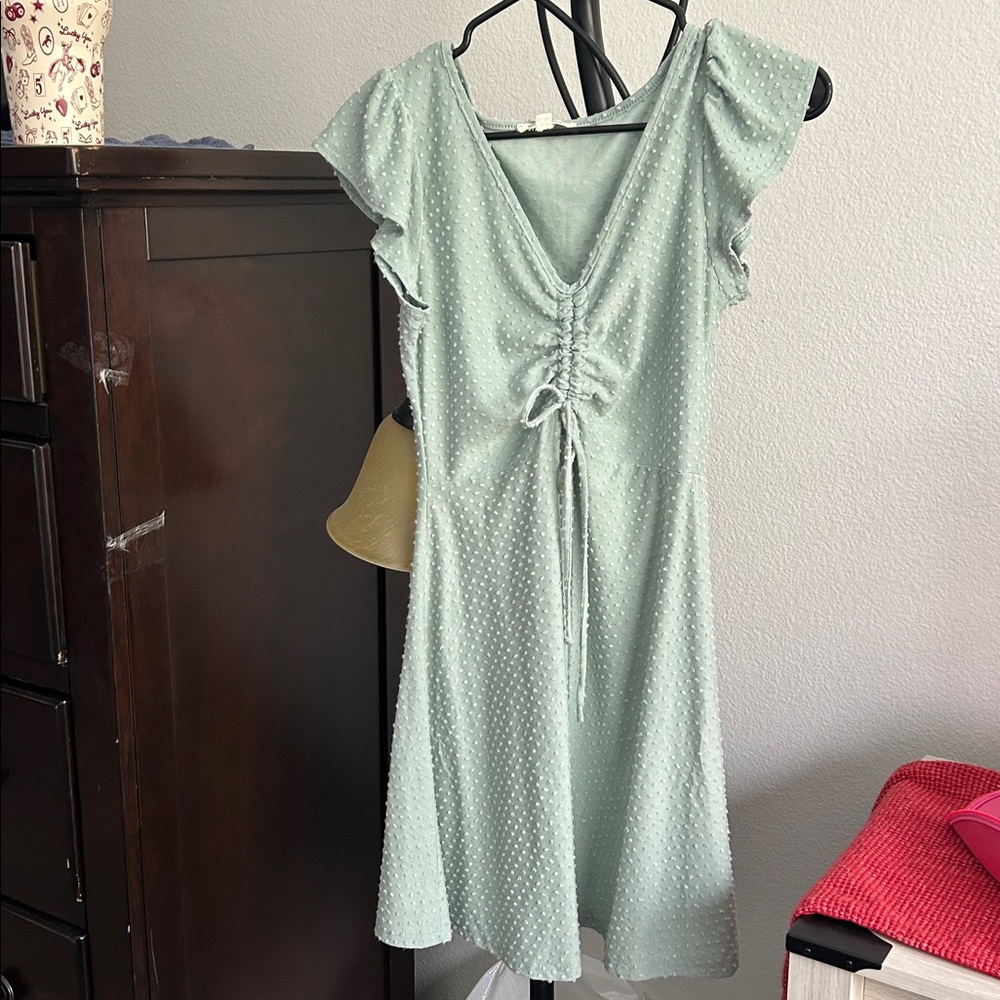 Light Green Polka Dot Dress